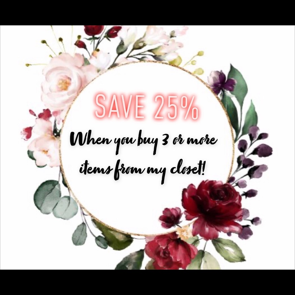 25% off on 3 or more items